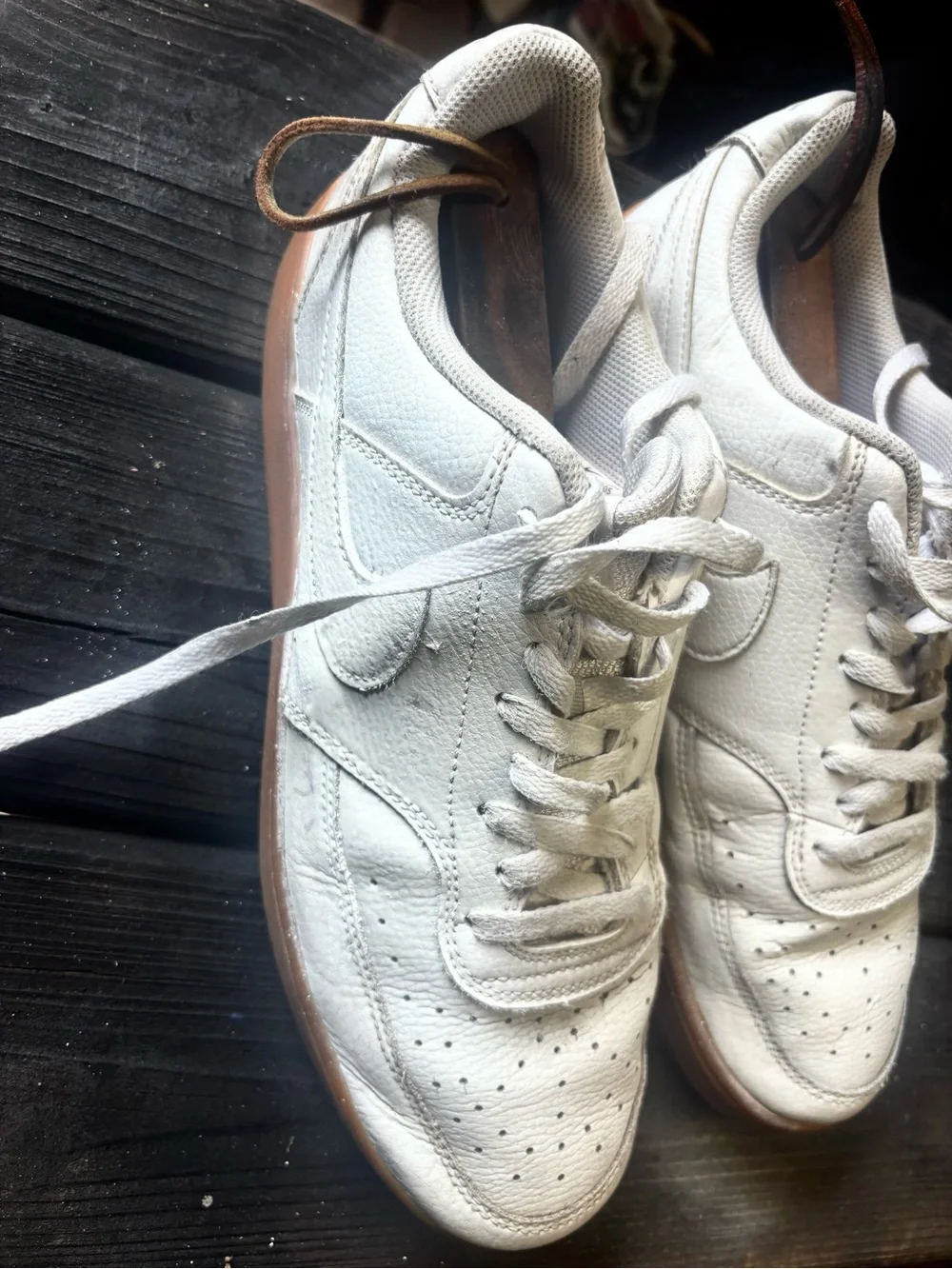 Nike Air Force 1 Low '07 leather sneakers in white & cream #airforce1